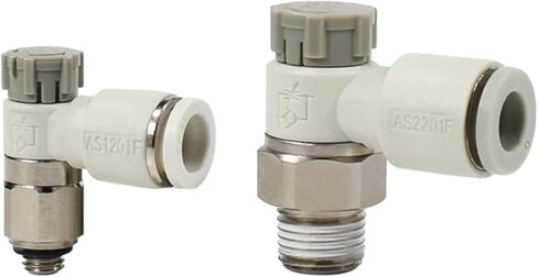 Elbow connector AS1201F Flow control valve pneumatic connector AS2201-M5-04A/AS3201F-03-12SA(AS1201F-M5-06A) in Kuwait