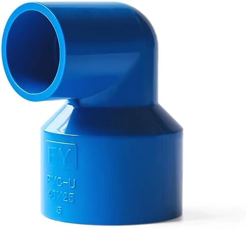 تركيب مخفض الكوع 90 درجة PVC - موصل أنابيب ضغط متين لحوض السمك والسباكة (رمادي، 75 × 32 مم) in Kuwait