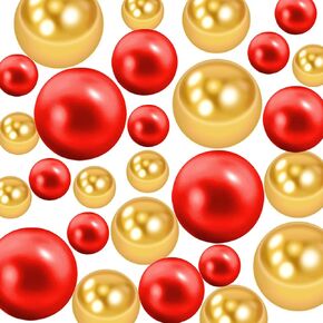 260pcs مزهرية حشو أبيض لا ثقب الخرز فو لزخارف ملء المزهرية ، القطع المركزية الشموع ، القطع المركزية الزفاف ، ديكور حفلة المنزل (8/14/18 ملم) in Kuwait