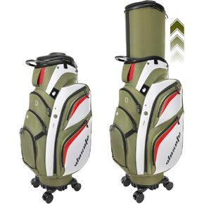 Golf Club Travel Bag with Wheels, Golf Cart and Travel Bag Retractable Cover,Golf Carry Bag for Men and Women, Multiple Storage Pockets, Shoe Compartment, Golf Cart Bag, 4 Colors to Choose from in Kuwait