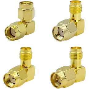 RP-SMA ذكر المقابس إلى RPSMA أنثى جاك محول محوري الزاوية اليمنى 90 درجة مجموعة موصل (نوع 2,5 قطعة) in Kuwait