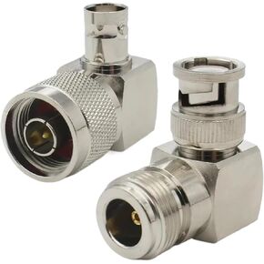 موصل محوري L16 N إلى BNC ذكر أنثى 90 درجة محول الزاوية اليمنى محطات سلك كابل النقل (Type1,4PCS) in Kuwait