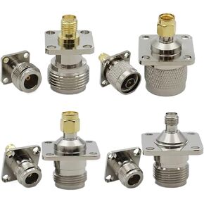 N SL16 إلى SMA نوع موصل ذكر أنثى محول محوري 4 فتحات لوحة شفة نقل جاك المقابس محول مستقيم (Type3، 1PCS) in Kuwait