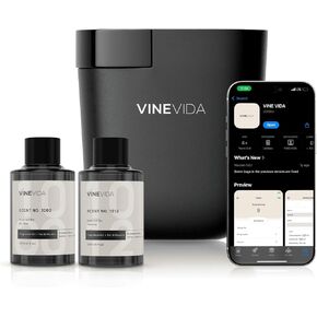 VINEVIDA Plug-in Black Aroma Diffuser for Home & Office | Fragrance Oil Diffuser - Cold Air Diffuser for Essential Oils (2 Hotel Scents Included) in Kuwait
