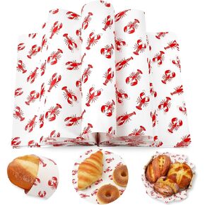 jarThenaAMCS 150 قطعة من ورق الشمع جراد البحر ديلي التفاف جراد البحر الأحمر مقاوم للماء بطانات سلة مقاومة للزيت للطعام ساندويتش نزهة المطبخ الصيف عطلة الشواء حفلة عيد ميلاد لوازم in Kuwait