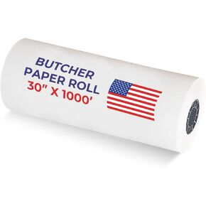 30 بوصة × 1000 قدم - 40# ورق جزار أبيض - (1 لفة/علبة) in Kuwait