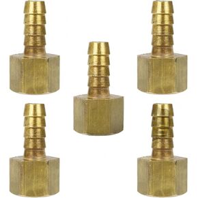 موصل نحاسي صلب للضاغط 221EEE - للمكونات الهيدروليكية والهوائية والمضخات ومعدات السباكة الجزء 221EEE-5Pack - قضيب خرطوم بديل - 3/8 بوصة × 3/8 بوصة خرطوم بار × محول أنثى 5 عبوات باللون الأصفر in Kuwait