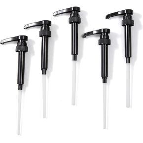 مضخات شراب سعة 375 مل، 5 عبوات - تناسب زجاجات سعة 12.7 أونصة/375 مل - موزعات شراب القهوة غير قابلة للتنقيط للنكهات والصلصات - أنبوب غمس مقطوع حسب المقاس، ضخ سلس بدون فوضى in Kuwait