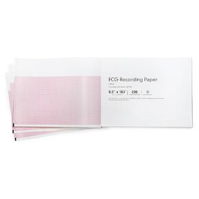 ورق تسجيل تشخيصي لتخطيط القلب، ورق حراري شبكي أحمر مع طية على شكل Z، متوافق مع أوراق المخططات الطبية Burdick 007983، 8 1/2 بوصة × 183 قدم، 200 عدد، حزمة واحدة (2000) in Kuwait