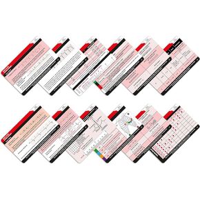 Cardiac Medical Reference Cards, 6 pcs (Blood Type, ECG Interpretation, ECG etc.) Essential Nurse Accessories for Work or School Great Nurse Gifts in Saudi Arabia