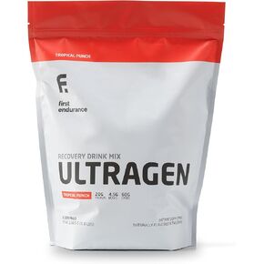 FIRST ENDURANCE Ultragen Workout Recovery Drink Powder, Protein Mix, Boosts Energy, Accelerates Recovery | Tropical Punch, 15 Servings in Saudi Arabia