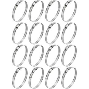12Pcs Stainless Steel Hose Clamps, Adjustable 1-4/5" to 2-3/4" (46-70mm) Heavy Duty Worm Gear Hose Clamp Assortment Kit, Metal Fuel Line Clamping for Radiator, Dryer Vent in Kuwait