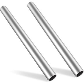 2 PCS 5/8" OD 304 Stainless Steel Tube, 12" Length Round Weldable Tubing, 3/50" Wall Thickness Metal Pipe Industrial Straight Tube in Kuwait