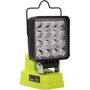 Cordless LED Work Light, 38W LED Work Light with USB A C Ports Adjustable Brightness for Emergency Workshop in Kuwait