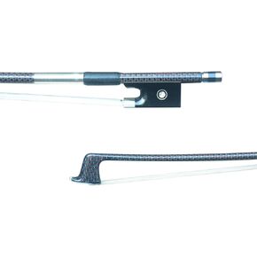 كمان من ألياف الكربون المضفر باللون الأحمر 4/4 فيونكة مع ضفدع من خشب الأبنوس، مثبت على النيكل الفضي 62-63 جرام in Kuwait