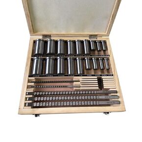Keyway Broach Kit 30 Pcs,HSS Industrial Tools for Lathe Inch Size 5 pcs Broach & 18 Collared Bushing & 7 Shims Cutting Tools for Lathe Keyway Size B -1/8",B - 3/16",C - 1/4",C - 3/8",C - 5/16" in Saudi Arabia