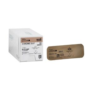 Look 563B Suture، قناة كرومية، مقاس 5-0، إبرة C-17، دائرة 3/8 بوصة، طول 18 بوصة (عبوة من 12 قطعة) in Kuwait