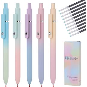 5 Pcs Gel Ink Pens, 0.5mm Fine Point Black Ink Ballpoint Pens, Metal Clip Retractable Pens, Quick Drying Pens for Smooth Writing (Morandi) in Kuwait