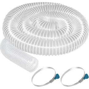 PVC Dust Collection Hose 3" x 10', Flexible Dust Collector Hose, Puncture Resistant Carbon Steel Wire Coil for Workshops, Woodworking, Industrial Vacuums in Kuwait