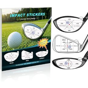 Golf Impact Stickers, High-Resolution Impact Tape for Irons, Woods & Fairway Clubs, Swing Training Aid for Home Practice, Nets & Golf Simulators, Perfect for Beginners & Experienced Golfers in Kuwait
