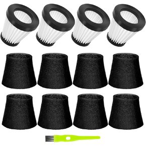 بدائل فلتر F117 متوافقة مع موديلات Dirt Devil Scorpion SD20005RED SD30025B BD22025، مقارنة بالجزء # AD40117 (4 عبوات فلتر هيبا و8 عبوات فلتر إسفنجي) in Kuwait