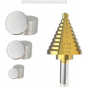 38-Pc Pro Steel Hole Plug Welding Kit | 36 Plugs in 0.75", 1.00", 1.375" Sizes | with Magnetic Holder & Drill Bit for Auto Body & Metal Repair in Kuwait