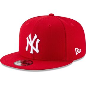 قبعة New Era للجنسين البالغين MLB 9Fifty Team Color الأساسي بشعار أساسي قابل للتعديل مقاس واحد يناسب الجميع - نيويورك يانكيز أحمر in Kuwait