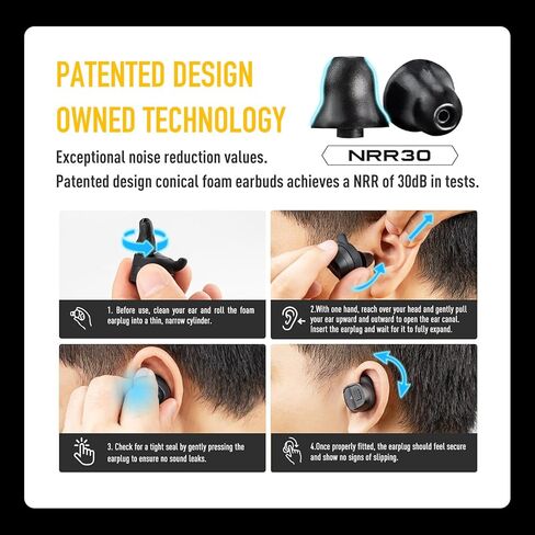 EARMOR M20T PRO حماية إلكترونية مطورة للأذن، NRR 30dB، بلوتوث 5.4، إلغاء الضوضاء وتضخيم الصوت، حماية تكتيكية للسمع لنطاق البندقية، مقاومة للماء والرياح in Kuwait