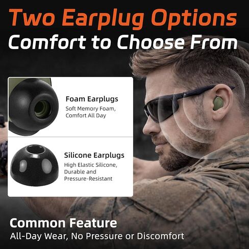 EP05 Electronic Shooting Earbuds with Bluetooth, SNR 29dB Hearing Protection, DSP Noise Reduction, Sound Amplification, All-Day Comfort for Shooting & Hunting in Kuwait