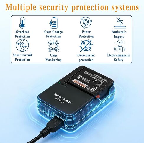 for Fujifilm Battery, NP-W126S Replacement Battery and Charger for Fuji X-T100, X-T200, X100F, X100V, X-S10, X-A5, X-A10, X-E3, X-E4, X-Pro2, X-Pro3, X-T1, X-T2, X-T3, X-T10, X-T20, X-T30, X-T30 II in Kuwait