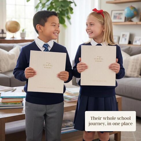 My School Years Memory Book for Kids & School Photo Album – School Picture Photo Album Childhood Memory Book - School Keepsake Organizer K-12 School Days Memory Book - Peachly in Kuwait