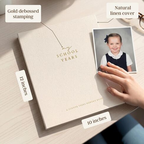 My School Years Memory Book for Kids & School Photo Album – School Picture Photo Album Childhood Memory Book - School Keepsake Organizer K-12 School Days Memory Book - Peachly in Kuwait