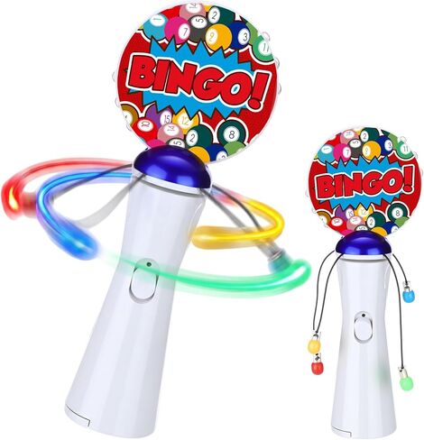 2 Pcs Light up Bingo Spinner Wand LED Glow Spin Bingo Game Gift Goodie Bag Stuffers for Birthday Party Favors (Batteries Not Included) in Saudi Arabia