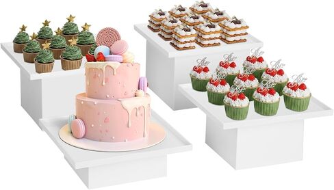 4 مجموعات من رافعات البوفيه المطورة من Redants، مجموعة عرض طاولة الحلوى مع تصميم قابل للتكديس والفصل، رافعات الطعام لحفلات العرض، وحوامل عرض الناهضات in Kuwait