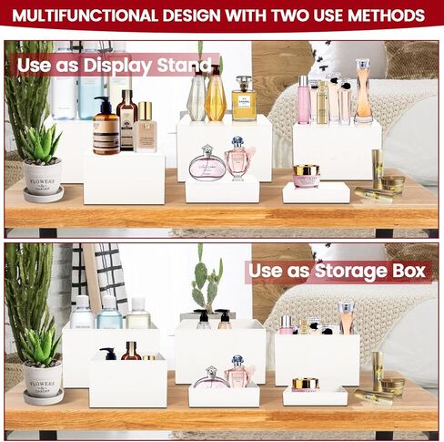 6 عبوات من حاملات البوفيه، حاملات طعام كبيرة لطاولة البوفيه (6 بوصة، 6.7 بوصة، 7.5 بوصة، 8.5 بوصة، 9 بوصة 10 بوصة)، مجموعة عرض طاولة الحلوى، حاملات عرض الطعام، حاملات عرض الناهضات، صناديق بيضاء من الأكريليك للحفلات، تقديم الطعام، المجوهرات والمقتنيات in Kuwait