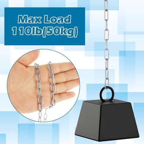 JMIATRY 50 Feet Stainless Steel Hanging Chain Bulk, 2mm Metal Jack Chain Roll 14 Gauge, Light Hanging Chains Stainless Steel Utility Chains for Hanging Plant Pet Clothes Swing Binding Lamp Sign DIY in Saudi Arabia