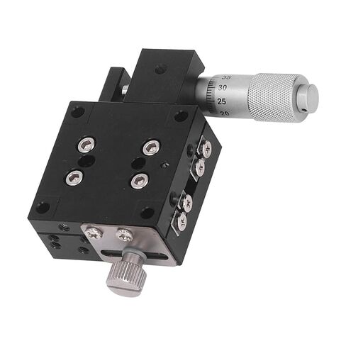 Precision Linear Stage Manual Translation Platform 40x40mm Sliding Table X Axis Displacement for Optical Instruments Laboratory Equipment Aluminum Alloy Black Anodized in Saudi Arabia