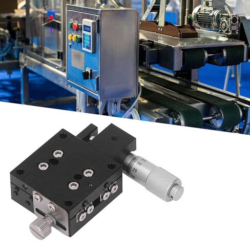Precision Linear Stage Manual Translation Platform 40x40mm Sliding Table X Axis Displacement for Optical Instruments Laboratory Equipment Aluminum Alloy Black Anodized in Saudi Arabia