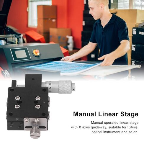 Precision Linear Stage Manual Translation Platform 40x40mm Sliding Table X Axis Displacement for Optical Instruments Laboratory Equipment Aluminum Alloy Black Anodized in Saudi Arabia