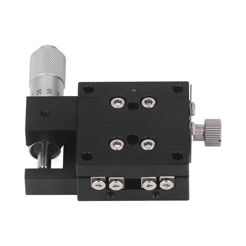 Precision Linear Stage Manual Translation Platform 40x40mm Sliding Table X Axis Displacement for Optical Instruments Laboratory Equipment Aluminum Alloy Black Anodized in Saudi Arabia