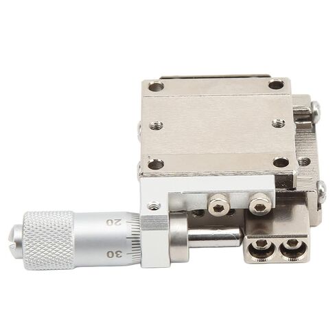 Linear Stage Translation Platform Sliding Table Manual Displacement Stage with 25x25mm Micrometer Knob High Precision SUS440C Material for Optical Instruments Mechanical Eq in Saudi Arabia