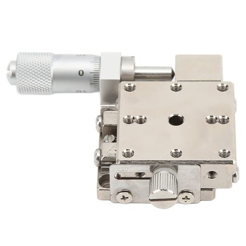 Linear Stage Translation Platform Sliding Table Manual Displacement Stage with 25x25mm Micrometer Knob High Precision SUS440C Material for Optical Instruments Mechanical Eq in Saudi Arabia