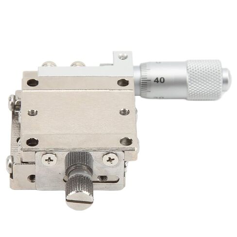 Linear Stage Translation Platform Sliding Table Manual Displacement Stage with 25x25mm Micrometer Knob High Precision SUS440C Material for Optical Instruments Mechanical Eq in Saudi Arabia