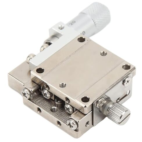Linear Stage Translation Platform Sliding Table Manual Displacement Stage with 25x25mm Micrometer Knob High Precision SUS440C Material for Optical Instruments Mechanical Eq in Saudi Arabia