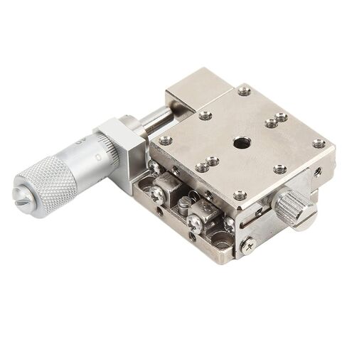 Linear Stage Translation Platform Sliding Table Manual Displacement Stage with 25x25mm Micrometer Knob High Precision SUS440C Material for Optical Instruments Mechanical Eq in Saudi Arabia