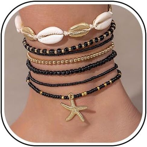 أساور النجوم في الكاحل للنساء سوار الكاحل في الكاحل الصيفي مجوهرات النجمة محجوزات المجوهرات الشاطئ in Kuwait