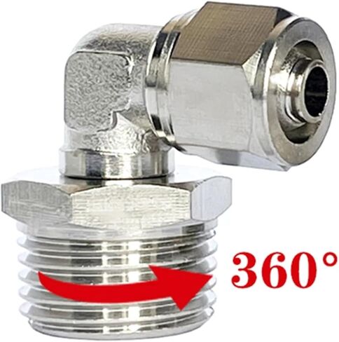 1 قطعة KPC KPCF KPD KSL هوائي سريع تشديد الأنابيب المشتركة خرطوم بولي يوريثان 4 6 8 10 12 مللي متر خيط الأنابيب القياسية البريطانية 1/8 "1/4" وصلة نحاسية (KPL (دوران 360) ، 10 مللي متر_1/4 بوصة in Kuwait