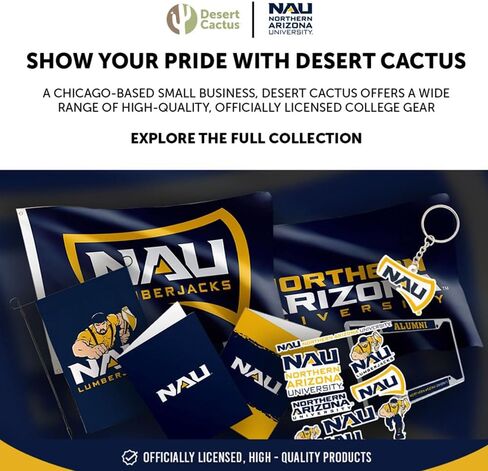 علامة الأمتعة لجامعة Desert Cactus Northern Arizona University - ملصق تعريف السفر الرسمي من NAU Lumberjacks المكون من قطعتين لحقائب السفر والحقائب والحقائب المحمولة (عبوة من عبوتين من علامة الأمتعة الأكريليك A) in Kuwait