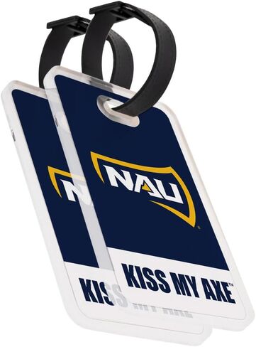 Desert Cactus Northern Arizona University Luggage Tag – Official NAU Lumberjacks 2 Pack Travel ID Label for Suitcases, Bags, and Carry-Ons (2-Pack Acrylic Luggage Tag A) in Saudi Arabia