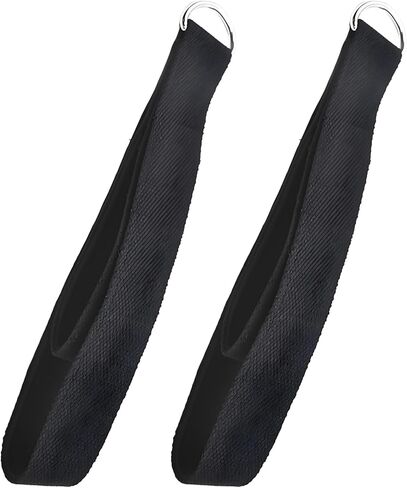 Pilates Reformer Accessories: 2 Pcs Pilates Straps With Double Loops, Made Of Cotton, Ankle/Wrist Band For Home Gym in Kuwait